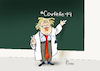 Cartoon: A very stable genius (small) by Paolo Calleri tagged usa,us,präsident,donald,trump,gesundheit,virus,corona,covid,19,wissenschaft,medizin,genie,infektionen,ausbreitung,wirtschaft,arbeit,soziales,einstein,twitter,tweet,covfefe,cartoon,karikatur,paolo,calleri
