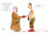 Cartoon: Comeback (small) by Paolo Calleri tagged arabische,liga,syrien,saudi,arabien,emirate,gipfel,dschidda,baschar,al,assad,krieg,opposition,unterstuetzung,opfer,politik,karikatur,cartoon,paolo,calleri