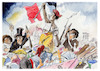 Cartoon: Müllberge gegen Rentenreform (small) by Paolo Calleri tagged frankreich,paris,wirtschaft,rente,rentensystem,anhebung,eintrittsalter,proteste,streik,muellabfuhr,demonstrationen,politik,karikatur,cartoon,paolo,calleri