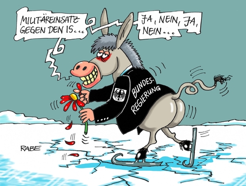 Cartoon: Dünnes Eis (medium) by RABE tagged is,islamisten,terroristen,paris,hollande,merkel,militär,tornado,syrien,anschlagserie,sprengstoffgürtel,militäreinsatz,kanzlerin,debatte,bundestag,flüchtlinge,flüchtlingskrise,rabe,ralf,böhme,cartoon,karikatur,pressezeichnung,farbcartoon,tagescartoon,esel,rautierl,eis,see,dünn,schlittschuh,is,islamisten,terroristen,paris,hollande,merkel,militär,tornado,syrien,anschlagserie,sprengstoffgürtel,militäreinsatz,kanzlerin,debatte,bundestag,flüchtlinge,flüchtlingskrise,rabe,ralf,böhme,cartoon,karikatur,pressezeichnung,farbcartoon,tagescartoon,esel,rautierl,eis,see,dünn,schlittschuh