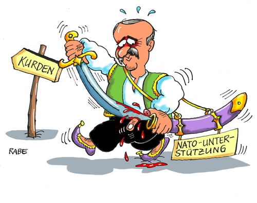 Cartoon: Erdogan (medium) by RABE tagged erdogan,türkei,präsident,kurden,is,nato,natobeteiligung,luftangriffe,miliz,pkk,rabe,ralf,böhme,cartoon,karikatur,pressezeichnung,farbcartoon,tagescartoon,säbel,sultan,daumen,blut,kurdengebiet,erdogan,türkei,präsident,kurden,is,nato,natobeteiligung,luftangriffe,miliz,pkk,rabe,ralf,böhme,cartoon,karikatur,pressezeichnung,farbcartoon,tagescartoon,säbel,sultan,daumen,blut,kurdengebiet