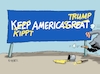 Cartoon: Keep America Great (small) by RABE tagged trump,präsident,usa,china,handelskrieg,strafzölle,peking,rabe,ralf,böhme,cartoon,karikatur,pressezeichnung,farbcartoon,tagescartoonkeep,america,great,wahlkampf,wahlkampfbeginn,demokraten,republikaner,kippen