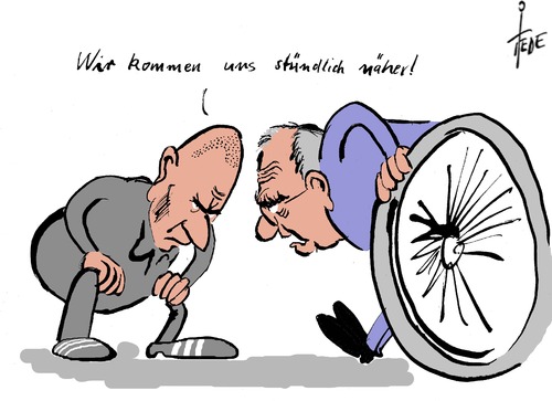 Cartoon: Varoufakis - Schäuble (medium) by tiede tagged varoufakis,schäuble,eu,euro,griechenland,tsipras,grexit,varoufakis,schäuble,eu,euro,griechenland,tsipras,grexit