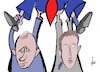 Cartoon: Facebook und Co. (small) by tiede tagged zuckerberg,putin,trump,usa,wahlen,tiede,cartoon,karikatur
