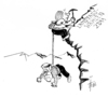 Cartoon: Koalitions-Ballast (small) by tiede tagged westerwelle,fdp,akzeptanz,regierungskoalition
