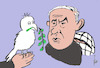 Cartoon: Netanyahu - Hamas (small) by tiede tagged friedenstaube,netanjahu,hamas,tiede,cartoon