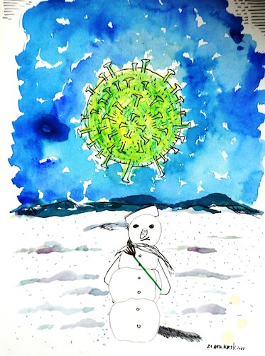 Cartoon: Climate Climax (medium) by Zlatko Iv tagged climate,covid19,natur,sunset,korona