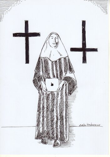 Cartoon: Pray (medium) by Zlatko Iv tagged bible