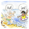 Cartoon: Grenzgebiet (small) by REIBEL tagged flüchtlinge,flucht,meer,afrika,europa,urlaub,strand,freude,not,rettung,baden,badehose