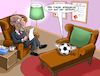 Cartoon: Beim Psychodoc (small) by Chris Berger tagged ball,psychiater,depression,couch,treten