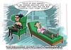 Cartoon: Domina Psychiater (small) by Chris Berger tagged domina,psychologe,psychiater,komplex,sitzung,bestrafung,dekonstruktion,couch,patient,doktor