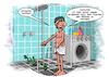 Cartoon: Hygiene im alten Griechenland (small) by Chris Berger tagged medusa,schlangen,haupt,dusche,abfluss,verstopfung