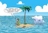 Cartoon: Pech (small) by Chris Berger tagged insel,schiffbrüchig,polarbär,eisbär,gestrandet,ozean