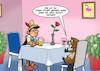 Cartoon: Pinocchio Tinder Date (small) by Chris Berger tagged pinocchio,date,holz,tinder,biber,tisch,lokal