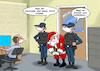 Cartoon: Santa in Schwierigkeiten (small) by Chris Berger tagged santa,impfen,corona,pandemie,lockdown,impfpflicht