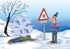 Cartoon: Starker Schneefall (small) by Chris Berger tagged schneefall,winter,chaos,wetterwarnung