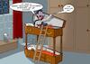 Cartoon: Stockbett (small) by Chris Berger tagged transylvanien,dracula,vampir,sonnenlicht,stockbett,sarg