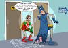 Cartoon: Superheldenprobleme (small) by Chris Berger tagged batman,robin,klo,superthelden,umhang,cape