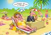 Cartoon: Urlaub (small) by Joshua Aaron tagged urlaub,strand,entspannung,büro,abschalten,relax,chillen