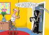 Cartoon: Zeitdruck (small) by Joshua Aaron tagged suizid,covid,19,corona,virus,epidemie,pandemie