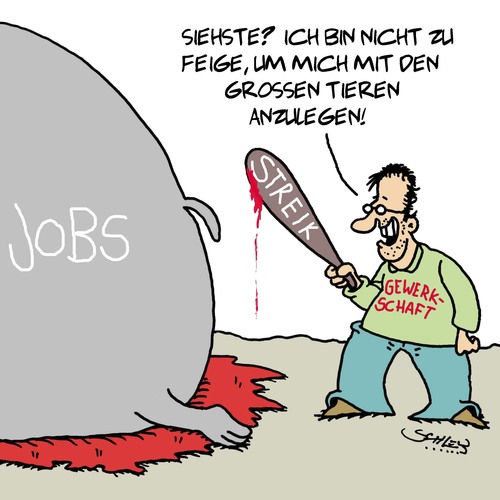 Cartoon: Keine Angst vor grossen Tieren! (medium) by Karsten Schley tagged wirtschaft,business,arbeit,arbeitskampf,arbeitgeber,arbeitnehmer,gewerkschaften,streiks,jobs,konjunktur,wirtschaft,business,arbeit,arbeitskampf,arbeitgeber,arbeitnehmer,gewerkschaften,streiks,jobs,konjunktur