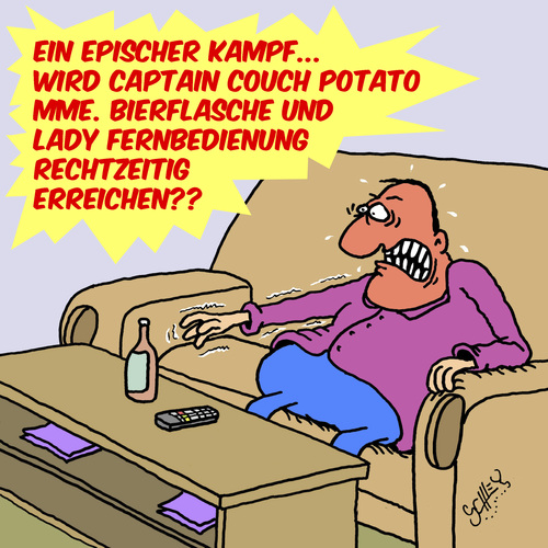 Cartoon: Welch ein KAMPF!! (medium) by Karsten Schley tagged eesen,übergewicht,gesundheit,fettleibigkeit,superhelden,trinken,bier,tv,superhelden,fettleibigkeit,gesundheit,übergewicht,eesen,trinken,bier,tv