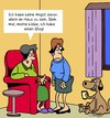 Cartoon: Allein (small) by Karsten Schley tagged technik,senioren,tiere,hunde,wachhunde,alter,sicherheit,kriminalität
