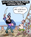 Cartoon: Capitaines Pirates (small) by Karsten Schley tagged pirates,cyclopes,mythologie,litterature,films,medias