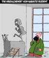 Cartoon: Die Kreischende (small) by Karsten Schley tagged kunst,skulpturen,bildhauer,rodin,frankreich,museen,kultur