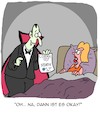 Cartoon: Die Nacht des Vampires (small) by Karsten Schley tagged vampire,horror,medien,filme,literatur,corona,gesundheit,tests,politik,gesellschaft