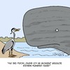 Cartoon: Hast DU ein Glück!! (small) by Karsten Schley tagged tiere,natur,wale,fischreiher,futter,beute,wasser,vögel,seen