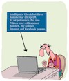 Cartoon: Intelligenz Check (small) by Karsten Schley tagged facebook,internet,computer,hasskommentare,verschwörungstheorien,politik,gesellschaft,bildung,fakten,dummheit