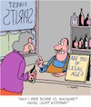 Cartoon: Legal Age (small) by Karsten Schley tagged age,spirits,sales,law,restrictions,men,women,business,economy