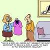 Cartoon: Size Matters (small) by Karsten Schley tagged women,fashion,health,weight,overweight,families,marriage,friendship,relationships