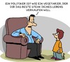 Cartoon: Steak (small) by Karsten Schley tagged politik,politiker,wahlversprechen,vegetarier,verkaufen,verkäufer,gesellschaft,regierung
