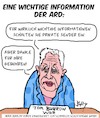 Cartoon: Super ARD! (small) by Karsten Schley tagged öffentlichrechtlich,medien,ard,wdr,zdf,berichterstattung,flutkatastrophe,gez,gebühren,aktualität,gesellschaft,informationen,deutschland