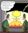 Cartoon: Traduction (small) by Karsten Schley tagged traduction,communication,politique,guerre,armee