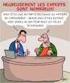 Cartoon: Un veritable expert (small) by Karsten Schley tagged medecine,coronavirus,experts,sante,medecins,television,medias,politique