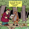 Cartoon: Unfall (small) by Karsten Schley tagged natur,jagd,jagen,wald,tiere,wildtiere,kriminalität,unfälle,waffen,jäger