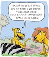 Cartoon: Vegane Ernährung (small) by Karsten Schley tagged veganer,ernährung,wildnis,natur,tiere,beute,mode,gesundheit,gesellschaft