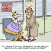 Cartoon: Voll behindert!! (small) by Karsten Schley tagged öpvn,transport,verkehrsmittel,busse,bahnen,gesundheit,behinderungen,alter,senioren,benehmen,smartphones,jugend
