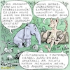 Cartoon: Elefant und Kojote (small) by KritzelJo tagged hass überbevölkerung menschen elefant kojote wald müllhalde umweltverschmutzung