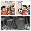 Cartoon: Where to play? (small) by cartoonistzach tagged urban planning green space sport building children city playing urbanization youth kids health outside nature park