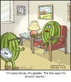 Cartoon: Seedless (small) by noodles tagged watermelon,doctors,office,fertility,seedless,genetic