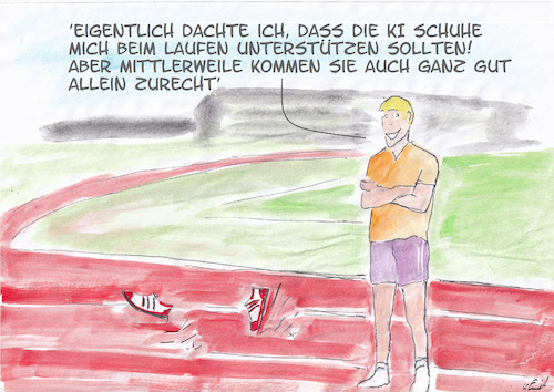 Cartoon: Hilfreiche Intelligenz (medium) by Stefan von Emmerich tagged ki,training