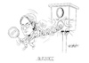 Cartoon: Blitzidee (small) by Mirco Tomicek tagged scheuer,bußgeld,bußgeldkatalog,verkehrsminister,stvo,straßenverkehr,blitzer,führerschein,verkehrssünder,unordnung,chaos,auto,karikatur,cartoon,mirco,tomicek