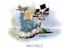 Cartoon: Machtspiele (small) by Mirco Tomicek tagged donald,trump,militär,demos,demonstrationen,proteste,polizei,rassismuss,floyd,usa,us,präsident,tomicek