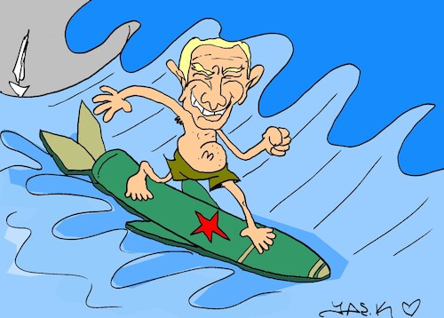 Cartoon: dangerous waters (medium) by yasar kemal turan tagged dangerous,waters