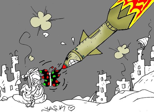 Cartoon: disproportionate power (medium) by yasar kemal turan tagged disproportionate,power