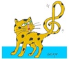 Cartoon: love of music (small) by yasar kemal turan tagged love,music,cat,left,mark